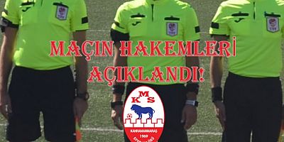 Kahramanmaraşspor - 23 Elazığ Futbol Kulübü maçının hakemleri açıklandı