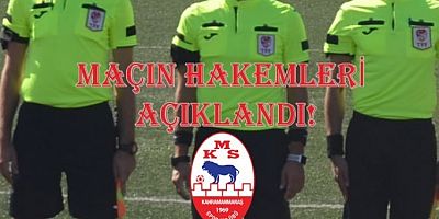Kahramanmaraşspor -  Iğdır maçının hakemleri açıklandı