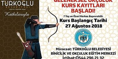  Türkoğlu'nda Geleneksel okçuluk eğitim kursu